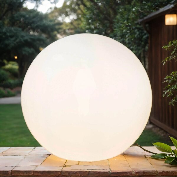 Lampada a sfera con cavo a spina Ø 60 cm rotonda IP65 incl. E27 LED 2700 K bianco caldo robusta lampada a sfera per sentiero lampada da giardino per terrazza