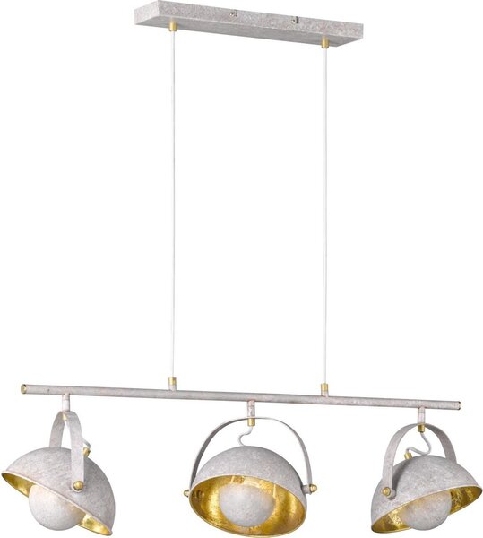 Lampada a sospensione in oro bianco E14 in metallo retrò