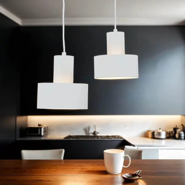 Lampada a sospensione in metallo a 2 luci E27 bianco regolabile lampada a sospensione retrò sala da pranzo soggiorno