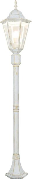 BRISTOL Lampada da esterno bianco-oro con rilevatore di movimento E27 H:120 cm IP44 Illuminazione di sentieri da giardino
