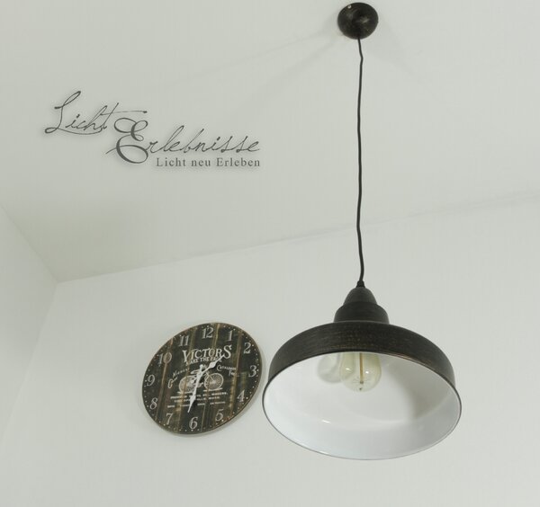 Lampada a sospensione Loft in metallo marrone-oro Lampada a sospensione Ø 26cm con attacco E27 Lampada a sospensione