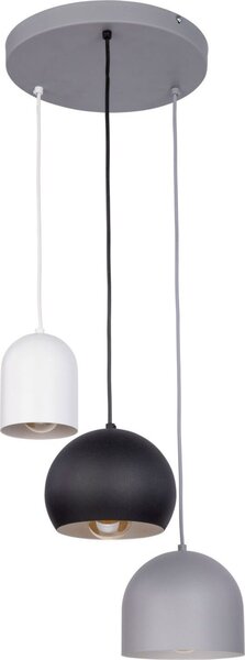 Lampada a sospensione E27 nero grigio cucina metallo moderno sospensione