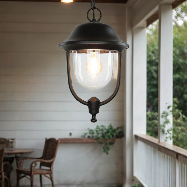 Lampada a sospensione per esterni IP43 rustico nero lanterna E27 lampada per esterni ingresso terrazzo