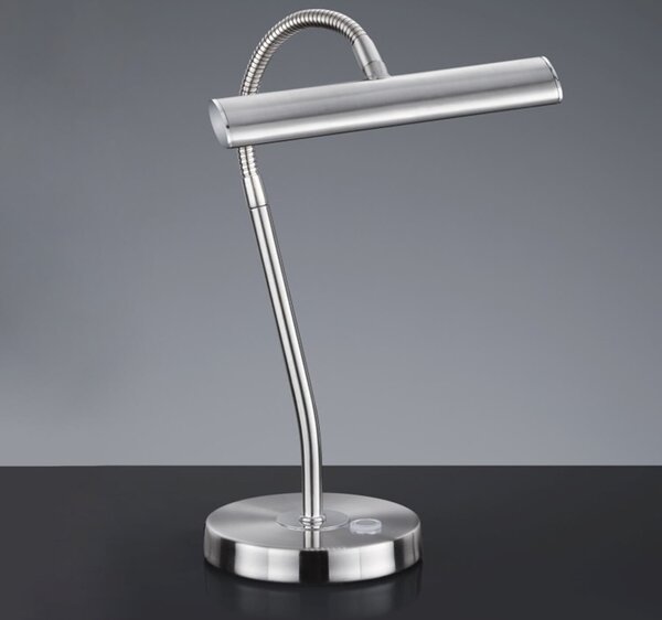 Lampada da tavolo a LED classica CURTIS in metallo nichel opaco 4W bianco caldo lampada da tavolo soggiorno camera da letto