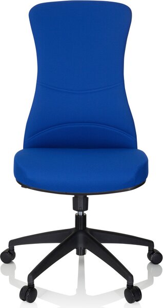 Hjh OFFICE Sedia da ufficio professionale OFFICE XT Sedia da scrivania ergonomica senza braccioli in tessuto blu Sedia girevole per ufficio e casa