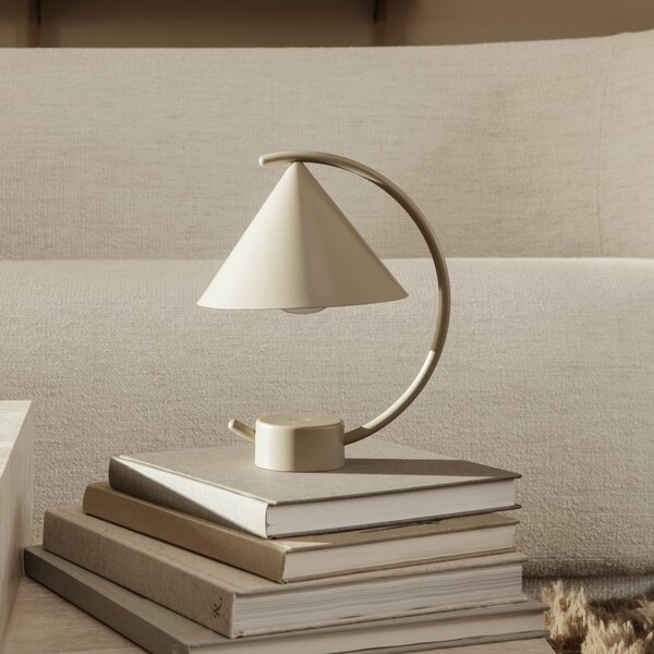 Lampade da tavolo ferm LIVING, Meridian, dimmerabile, Beige, Soggiorno, Metallo, Design