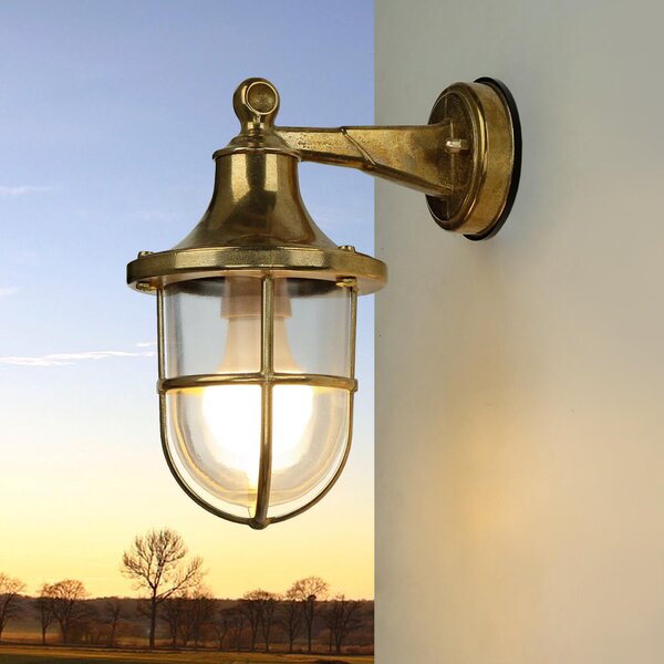 Lampada da parete in ottone IP64 marittima resistente alle intemperie SANTORIN luce esterna balcone porta d'ingresso cortile esterno terrazza