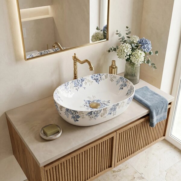Lavabo da appoggio Rea Veronica Shiny