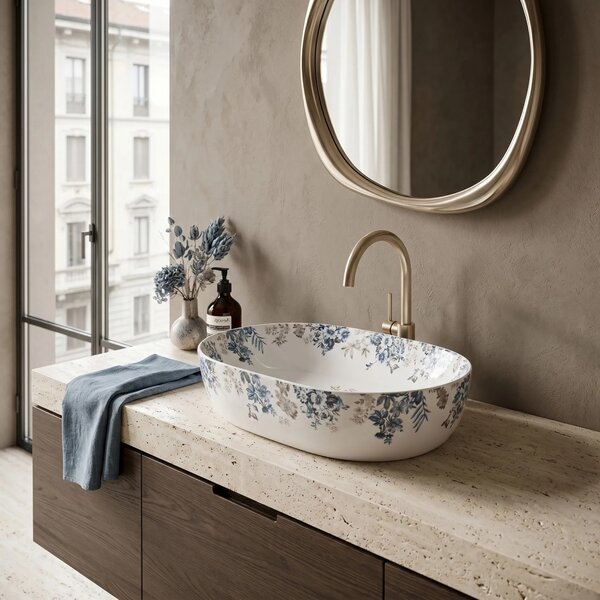 Lavabo da appoggio Rea Veronica Shiny