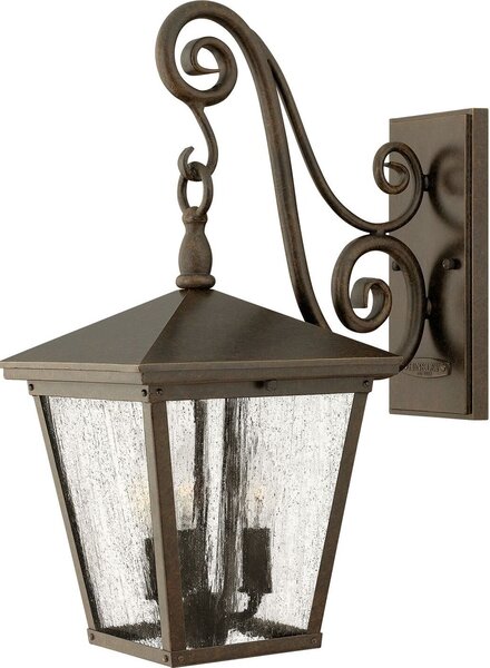Lampada da parete per esterni IP44 E14 bronzo vetro metallo cortile rustico casa lampada da parete esterna