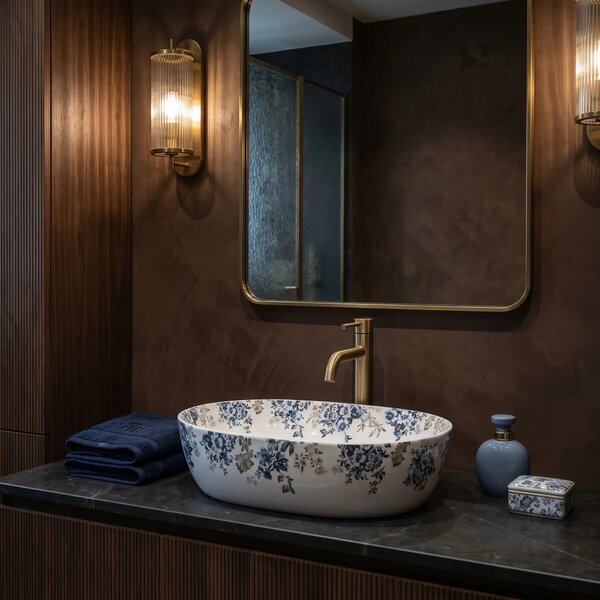 Lavabo da appoggio Rea Veronica Shiny
