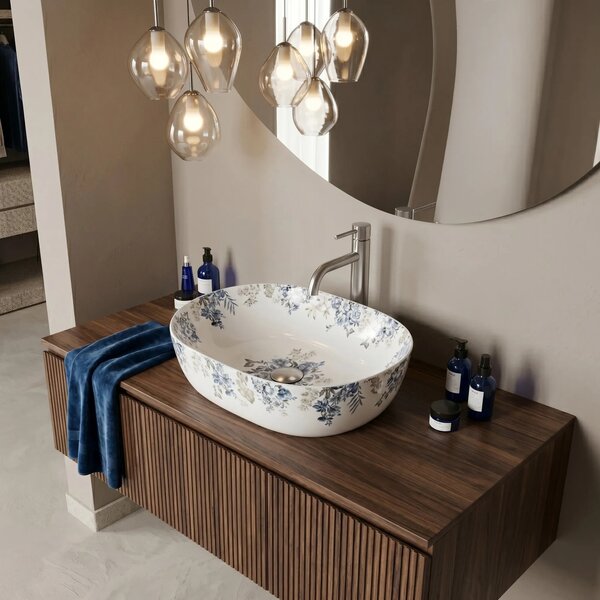 Lavabo da appoggio Rea Veronica Shiny