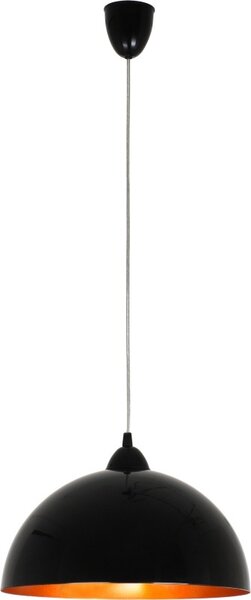 Lampada a sospensione moderna HEMISPHERE metallo nero oro E27 luce a sospensione rotonda soggiorno sala da pranzo