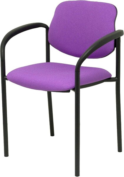 Sedia da ufficio - Sedia per riunioni imbottita - Comfortevole per il lavoro - Schienale ergonomico - 50 x 52 cm - Lilla