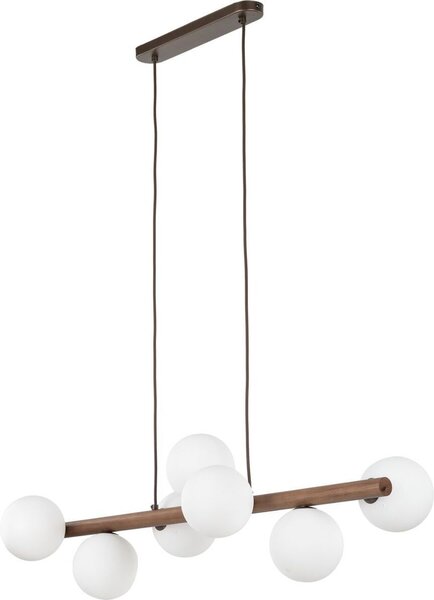 Lampada a sospensione Metallo Vetro H: max. 125 cm Marrone Bianco G9 allungato Moderna Lampada a sospensione