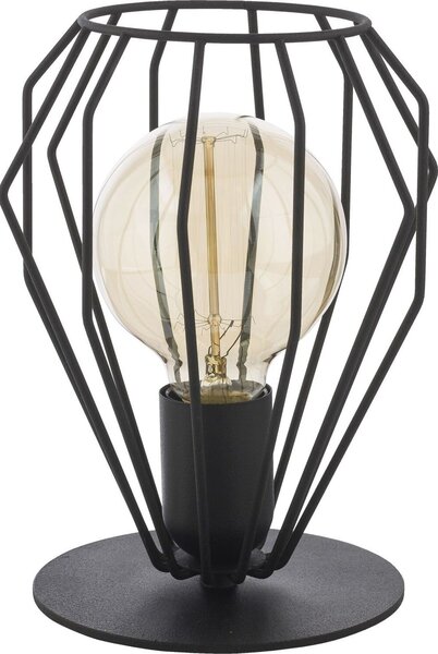 Lampada da tavolo design illuminazione metallo nero alta 22cm insolito paralume in filo metallico OHLA lampada moderna