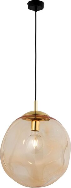Lampada a sospensione Paralume a sfera in vetro Ø 40 cm in oro Lampada a sospensione per sala da pranzo