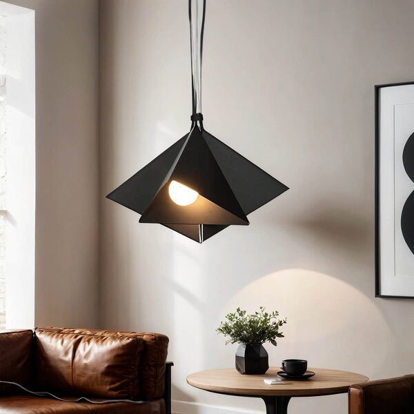 Lampada a sospensione moderna "Set" in metallo nero a 3 luci per soggiorno sala da pranzo tavolo da pranzo