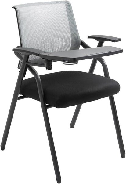 Sedia ergonomica da ufficio - sedia per studenti, sedia da lavoro - ideale per lavorare da casa e studiare - schienale alto, pieghevole - 20" x 21.2" x 34.2" - grigio