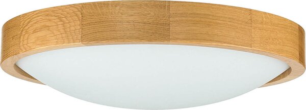Lampada da soffitto in legno vetro Ø 37 cm rotonda moderna da soggiorno