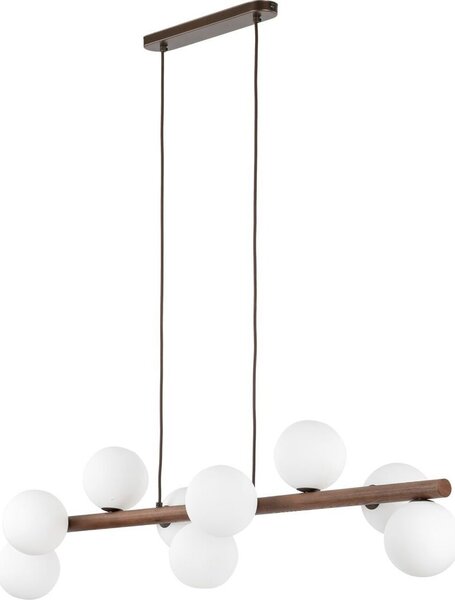 Lampada a sospensione Metallo Vetro G9 H: max. 125 cm Marrone Bianco allungato Luce a sospensione moderna