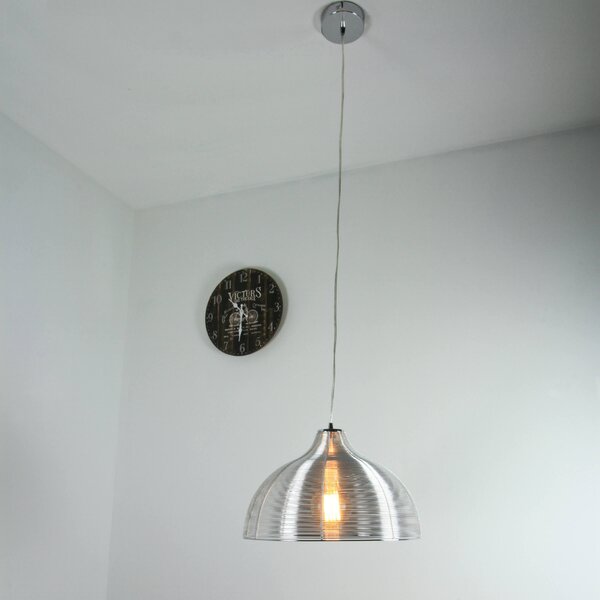 Lampada a sospensione moderna "Oz" in metallo argentato lampada a sospensione soggiorno sala da pranzo tavolo da pranzo