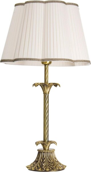 Lampada da tavolo in bronzo bianco E27 42 cm in ottone Lampada da comodino in stile liberty