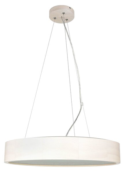 Lampada a sospensione in legno vetro rotondo Ø 47 cm 3x E27 basso abbagliamento ARBARO lampada a sospensione sala da pranzo