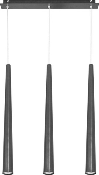 Lampada a sospensione moderna "Quebeck" in metallo nero a 3 luci soggiorno sala da pranzo tavolo da pranzo