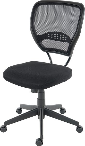 Sedia da ufficio professionale Chicago, poltrona direzionale girevole, portata 150 kg, tessuto ~ nera senza braccioli