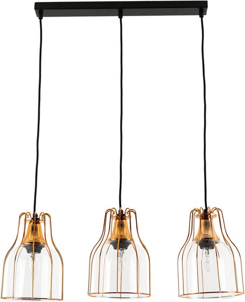 Lampada a sospensione vintage in rame vetro metallo 3 luci lampada a sospensione soggiorno sala da pranzo tavolo da pranzo