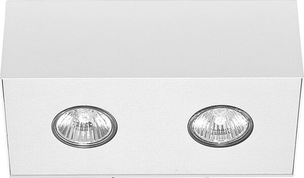 Faretto a plafone bianco CARSON metallo GU10 2 luci soffitto moderno soggiorno corridoio cucina