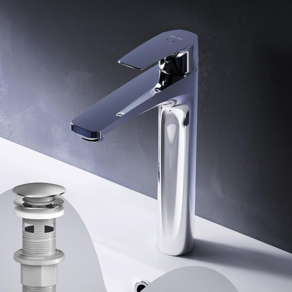 AM.PM Miscelatore da lavabo alto con valvola di scarico a scomparsa Miscelatore per lavabo Miscelatore monocomando Miscelatore da bagno Miscelatore per lavabo da appoggio
