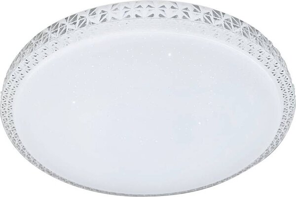 Plafoniera Narcissa bianco trasparente LED 24W L:7,5cm Ø39,5cm dimmerabile con telecomando