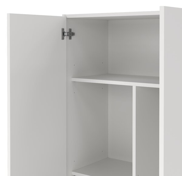Armadio bianco 2 ante portascope 73x180h cm - Abadubidu