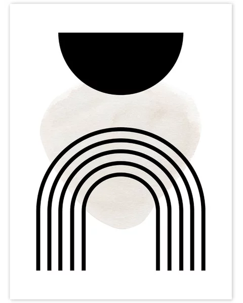 Quadro moderno in bianco e nero