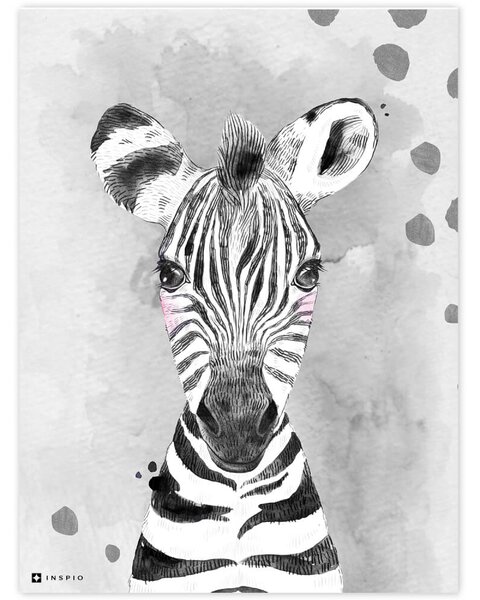 Quadro per la camera dei bambini - Colorato con zebra