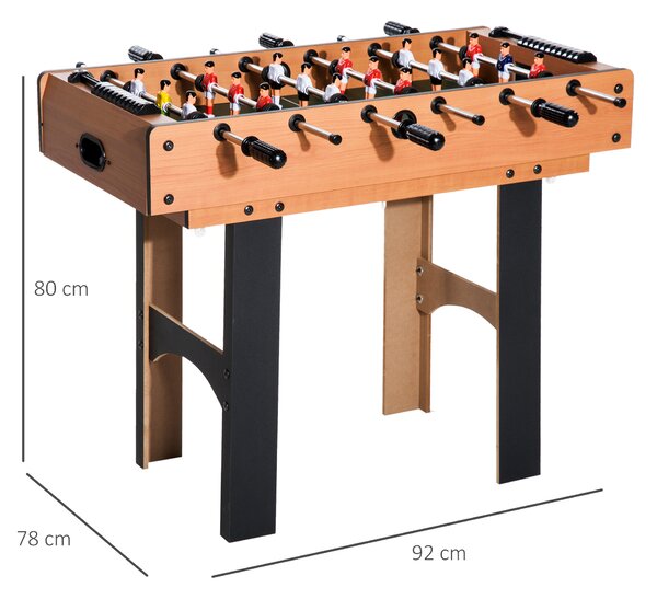 HOMCOM Tavolo Multigioco 4 in 1 con Calcio Balilla, Hockey da Tavolo, Ping Pong e Biliardo in MDF, 92x78x80cm | Aosom Italy