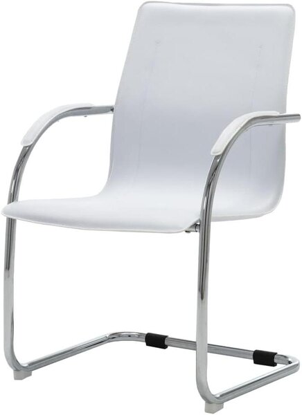 Sedia da ufficio - Sedia da lavoro - Sedia per l'home office - Design sospeso - 55 x 59 x 88 cm - Bianco