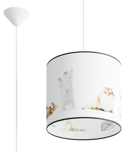 Lampada a sospensione KITTY 30 1xE27 15W PVC 95x30x30cm Sollux Lighting