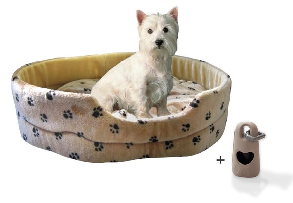 Cuccia per cani Silvio con set di sacchetti per i bisogni del cane, taglia: L