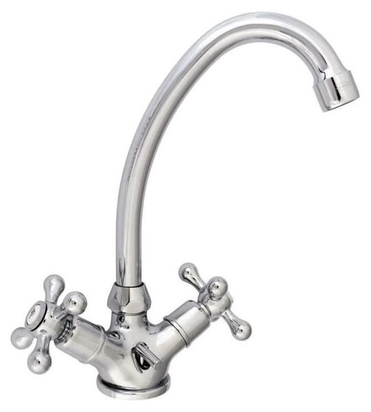Rubinetto per lavabo - Cromato - Stile retrò - Bocca orientabile