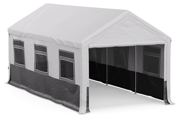 Blumfeldt Gazebo - 6x3m, Gazebo Esterno Resistente, Tetto in PE, Pareti Laterali con Finestra, Telaio in Acciaio, Facile da Montare, Protezione da Insetti, Ideale per Feste e BBQ