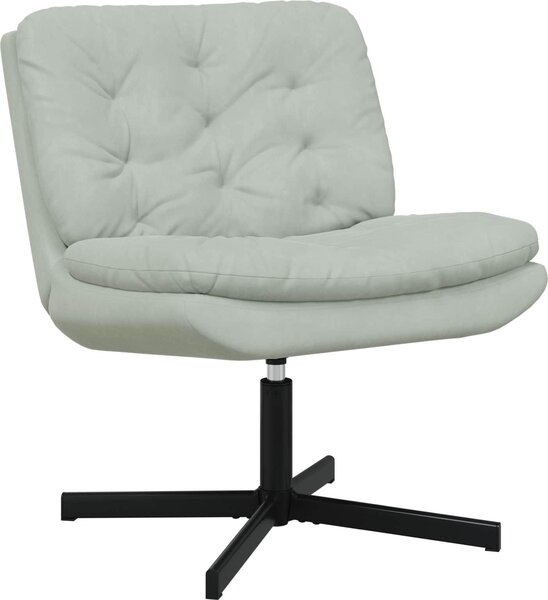 Poltrona Relax con Base Girevole Grigio chiaro 63 x 75 x 76 cm
