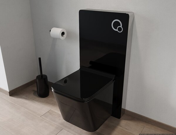 Telaio per WC sospeso decorativo Nero - SPINOSA