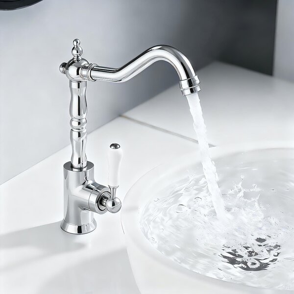 Rubinetto cucina cromato monocomando - Retrò - Flessibile - Per cucina e bagno