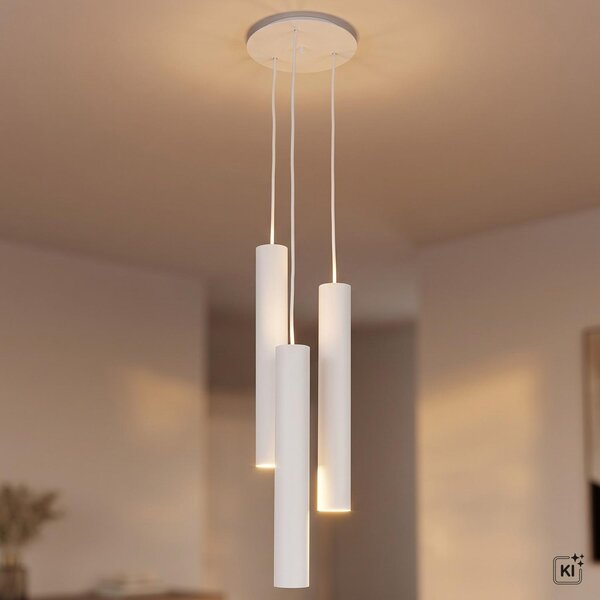 Lampada a sospensione a 3 luci GU10 bianco regolabile soggiorno sala da pranzo cucina