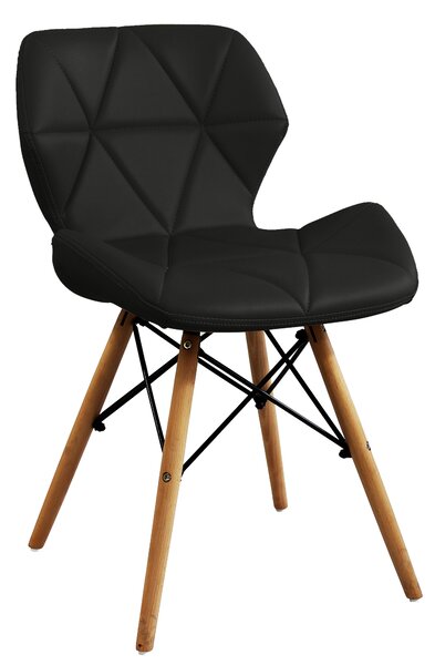NAOMIE - sedia moderna in ecopelle e legno
