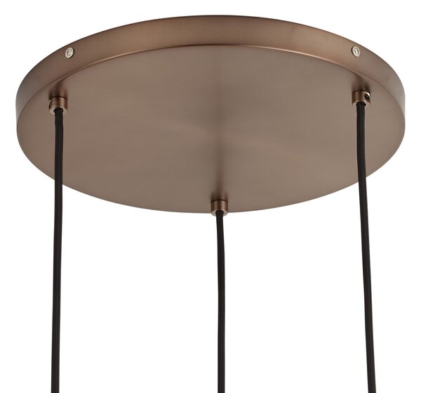 Lampada a sospensione di design bronzo scuro 3 luci - Ard