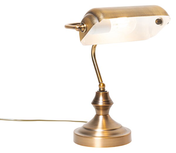 Lampada da tavolo classica / lampada da notaio bronzo - Banker